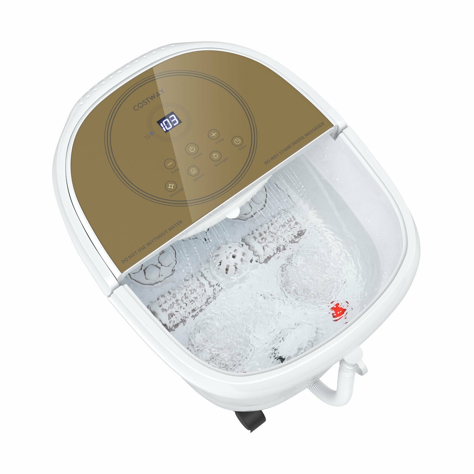 Foot Spa Bath Massager with 3-Angle Shower and Motorized Rollers, Brown Foot Massager at Gallery Canada