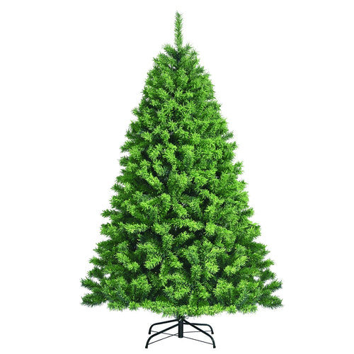Snow Flocked Artificial Christmas Tree with Metal Stand-6.5', Green