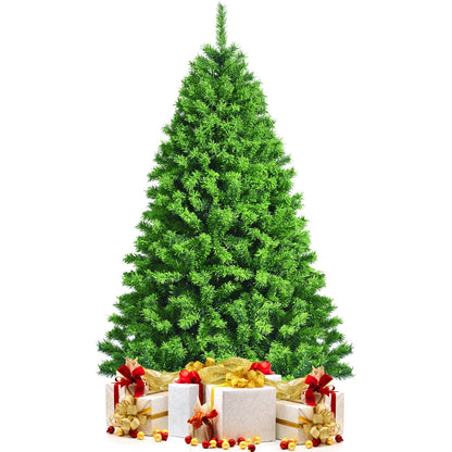 Snow Flocked Artificial Christmas Tree with Metal Stand-6.5', Green Christmas Tree   at Gallery Canada