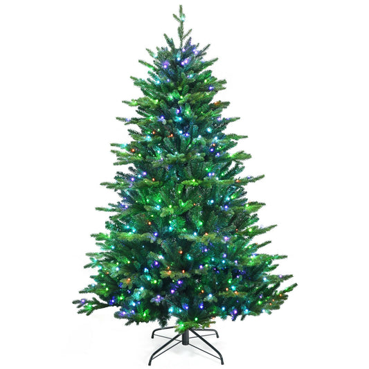 Pre-lit Artificial Hinged Christmas Tree with APP Controlled LED Lights-6', Green Christmas Tree   at Gallery Canada