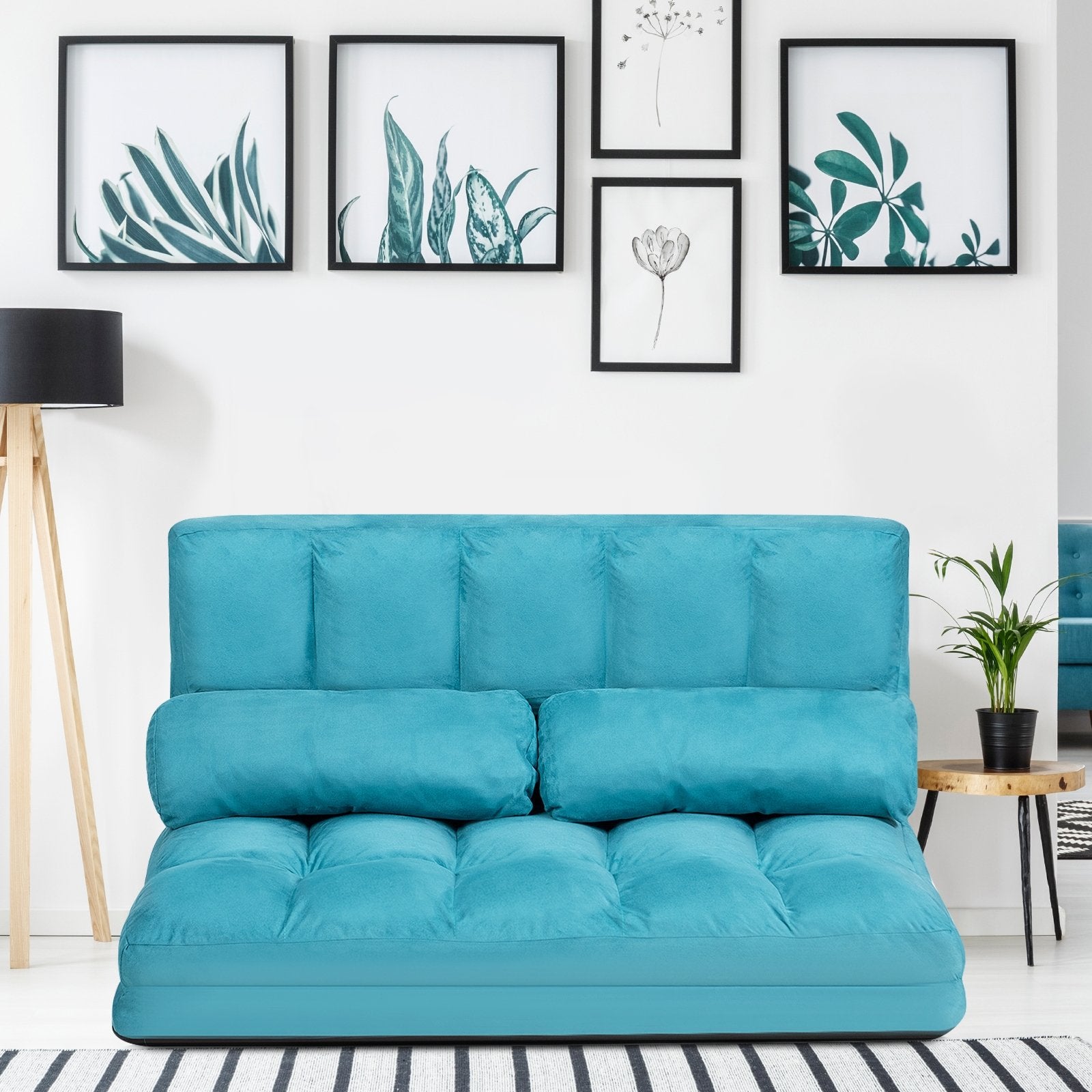 Foldable Floor 6-Position Adjustable Lounge Couch, Blue Floor Chairs   at Gallery Canada