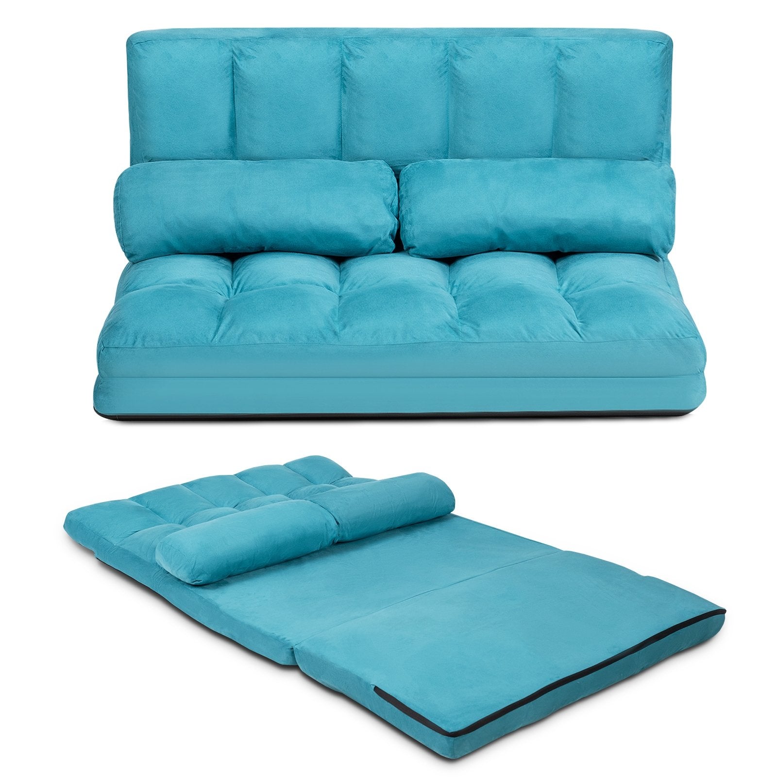 Foldable Floor 6-Position Adjustable Lounge Couch, Blue Floor Chairs   at Gallery Canada