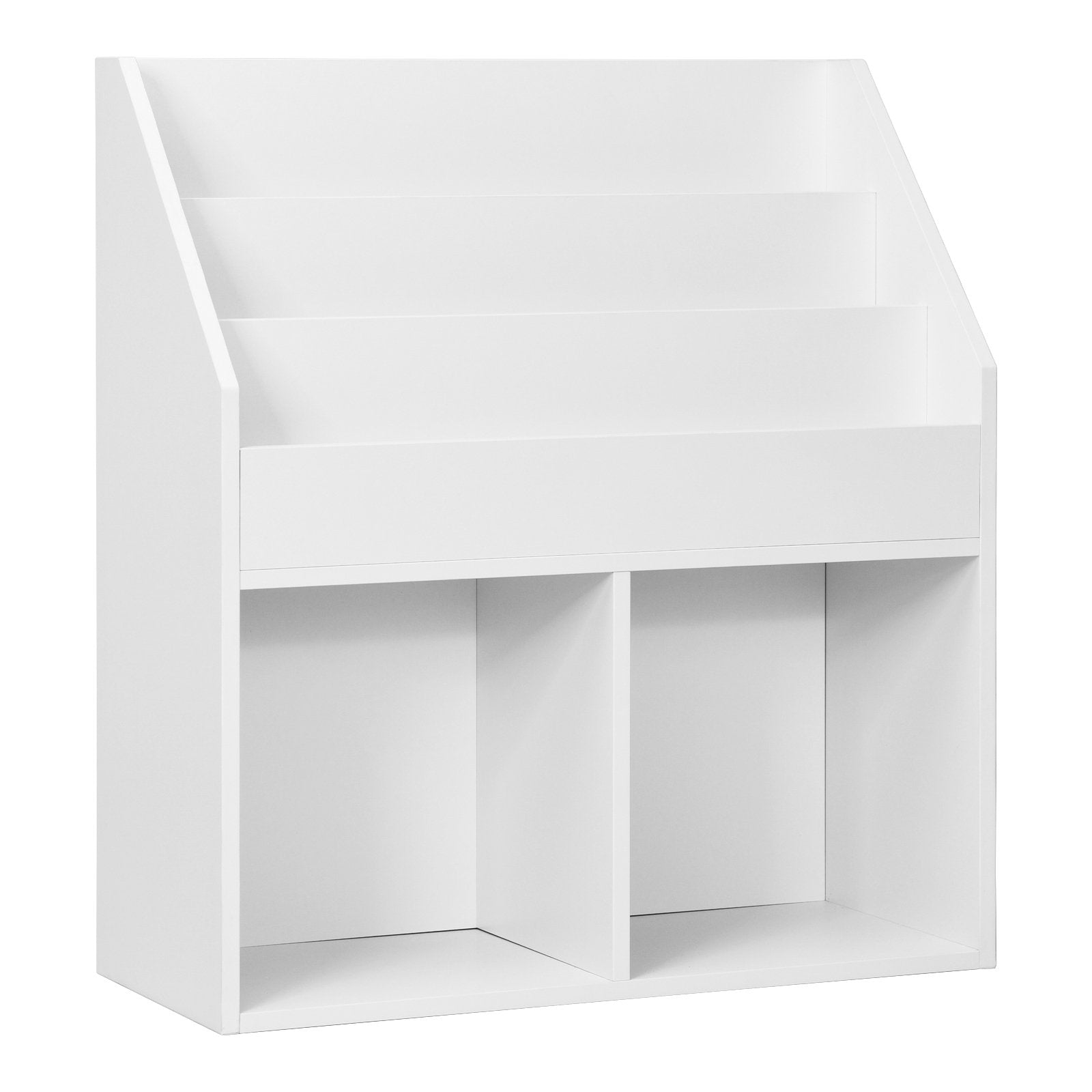 Kids Wooden Bookshelf Bookcase Children Toy Storage Cabinet Organizer White, White Kids Storage   at Gallery Canada