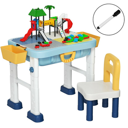 6-in-1 Kids Activity Table Set with Chair, Multicolor Kids Table & Chair Sets   at Gallery Canada