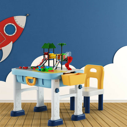 6-in-1 Kids Activity Table Set with Chair, Multicolor Kids Table & Chair Sets   at Gallery Canada