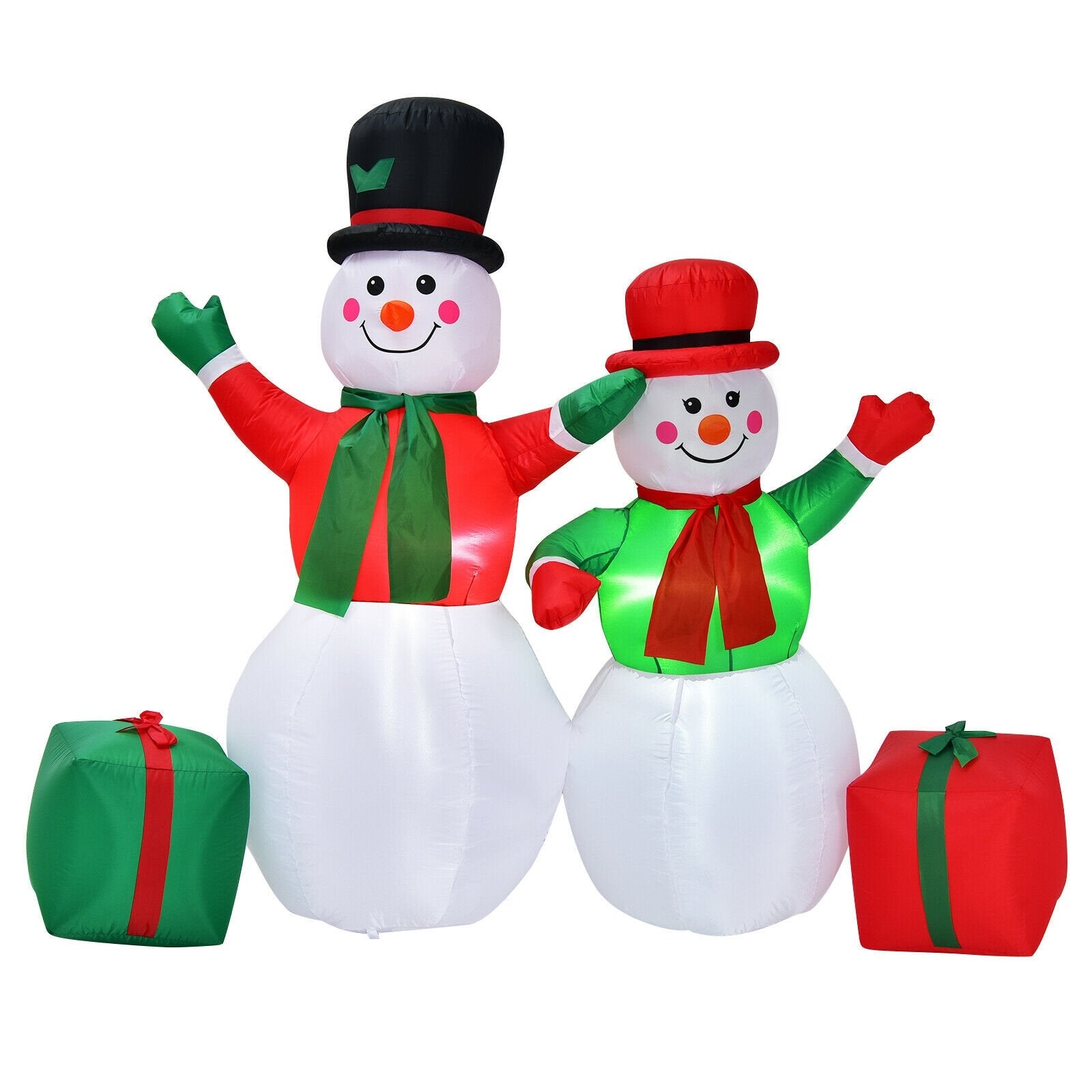 6 Feet Christmas Inflatable Snowmen Blow Up Christmas Decoration, White Christmas Inflatables   at Gallery Canada