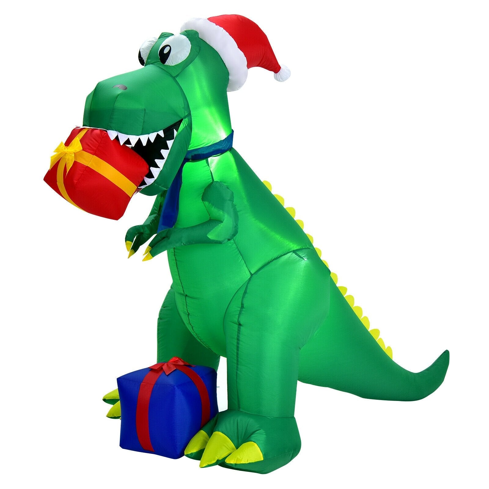 6 Feet Christmas Inflatable Dinosaur for Indoor and Outdoor, Green Christmas Inflatables   at Gallery Canada