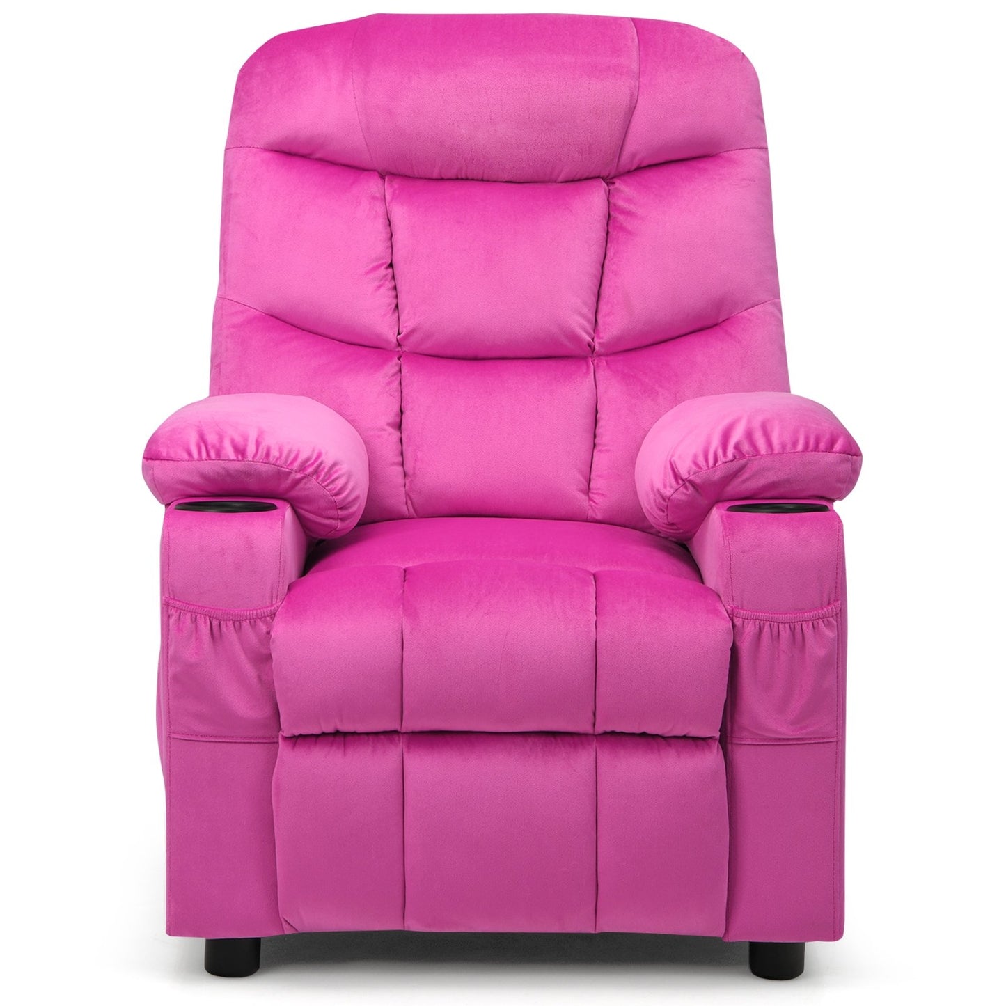 Kids Recliner Chair with Cup Holder and Footrest for Children, Pink Kids Chairs & Seating   at Gallery Canada