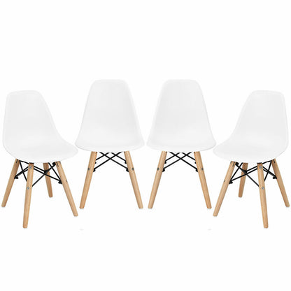 4 Pieces Medieval Style Children Chair Set with Wood Legs, White Kids Chairs & Seating   at Gallery Canada