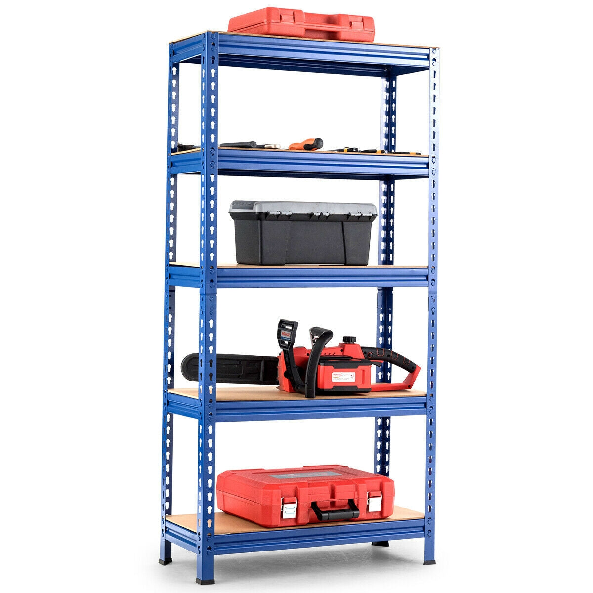 5-Tier Steel Shelving Unit Storage Shelves Heavy Duty Storage Rack, Blue Garages at Gallery Canada