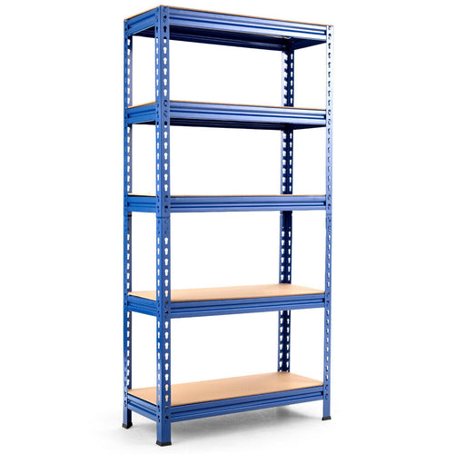 5-Tier Steel Shelving Unit Storage Shelves Heavy Duty Storage Rack, Blue