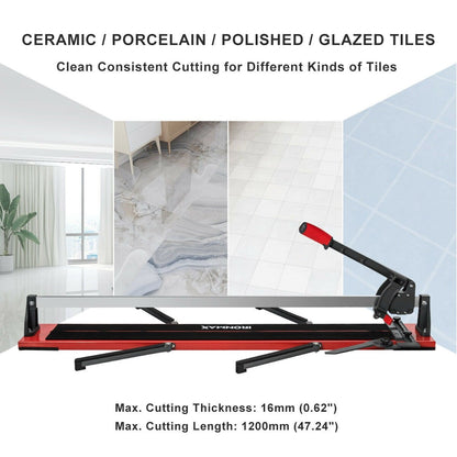 48 Inch Manual Tile Cutter Porcelain Cutter Machine, Black Garages   at Gallery Canada