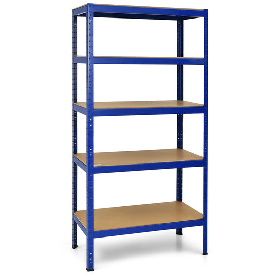 71 inch Heavy Duty Steel Adjustable 5 Level Storage Shelves, Blue - Gallery Canada