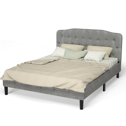 Queen Upholstered Headboard with Adjustable Heights, Light Gray Headboards   at Gallery Canada