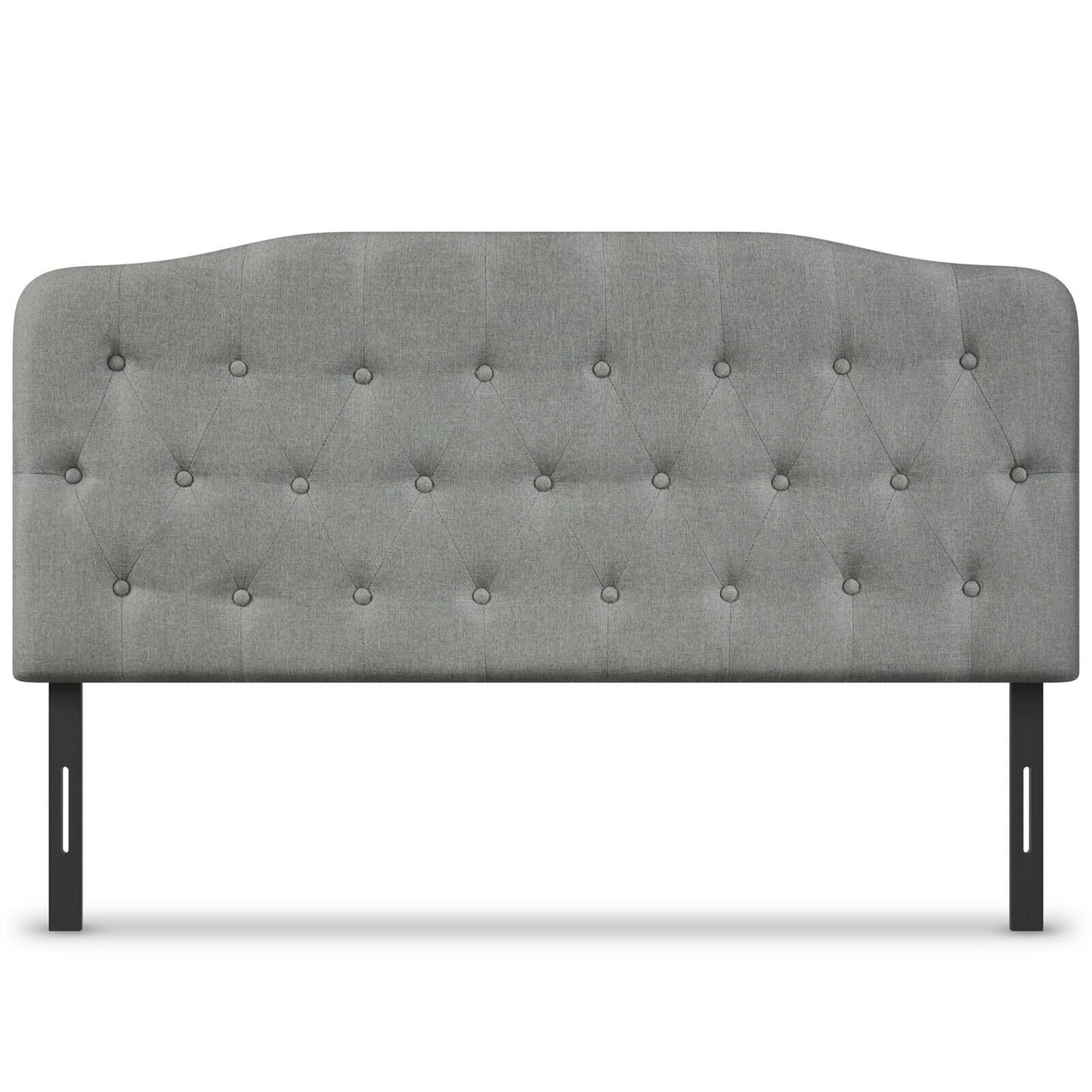 Queen Upholstered Headboard with Adjustable Heights, Light Gray Headboards   at Gallery Canada