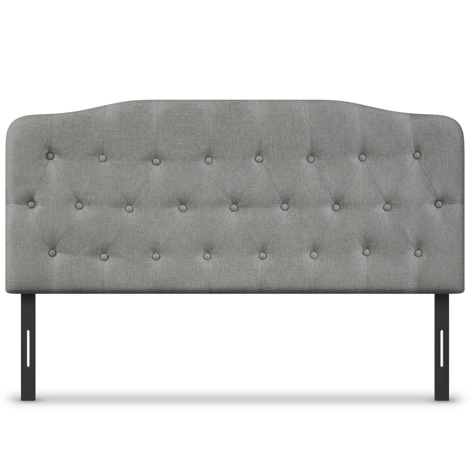 Queen Upholstered Headboard with Adjustable Heights, Light Gray Headboards at Gallery Canada