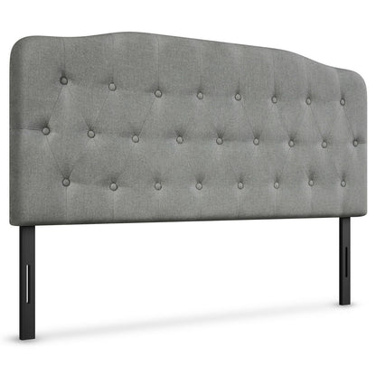 Queen Upholstered Headboard with Adjustable Heights, Light Gray Headboards   at Gallery Canada