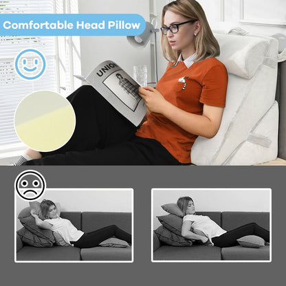 Adjustable Neck Back Support Memory Foam Headrest, White - Gallery Canada