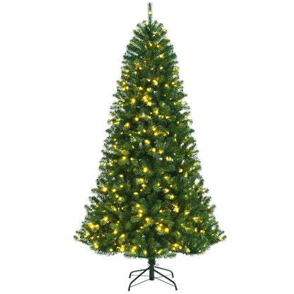 Artificial Hinged Christmas Tree with Remote-controlled Color-changing LED Lights-6', Green Christmas Tree   at Gallery Canada