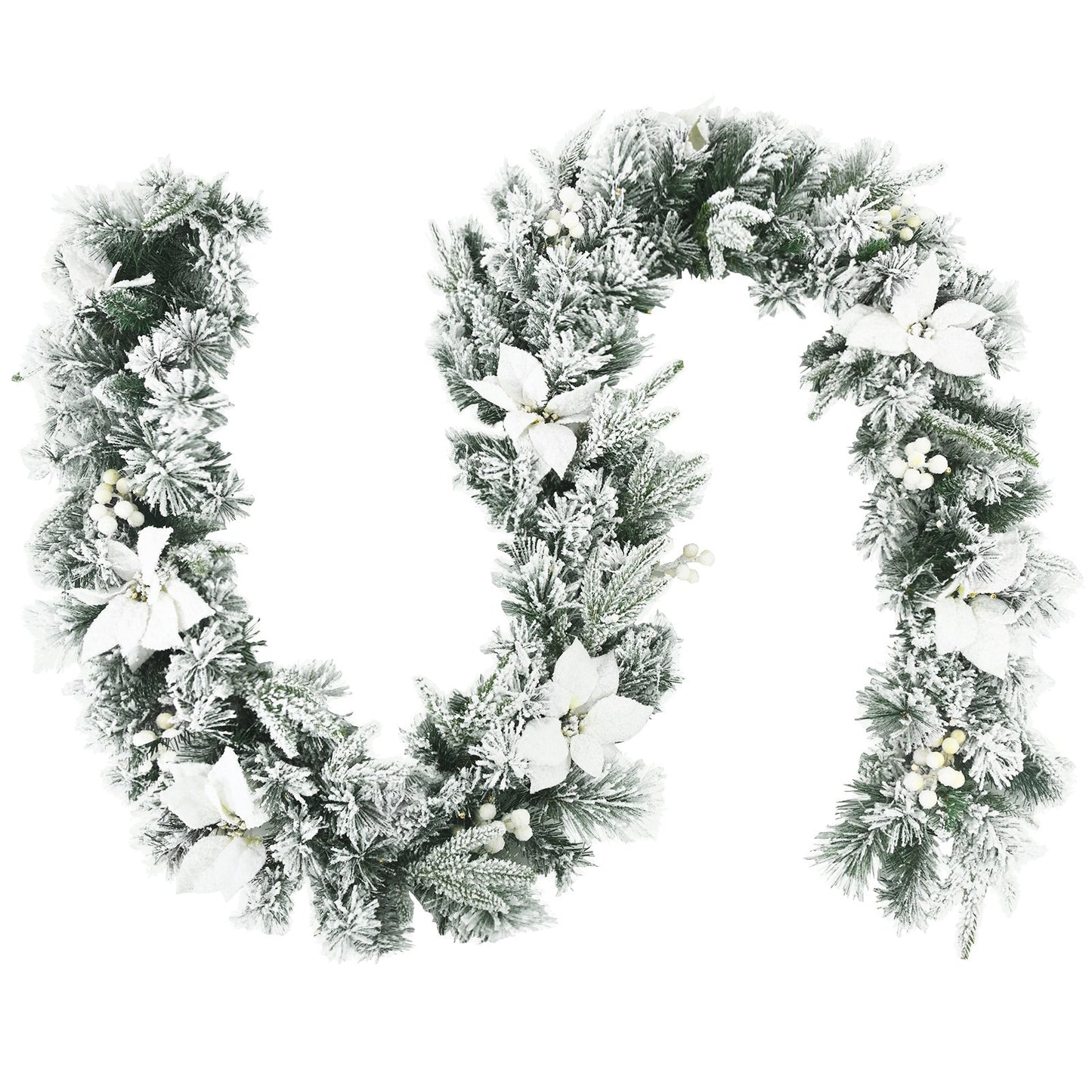 9 Feet Pre-Lit Artificial Christmas Garland with 50 LED Lights, White Christmas Decor & Accessories   at Gallery Canada