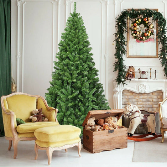 PVC Artificial Christmas Tree Premium Hinged-7.5 ft, Green Christmas Tree   at Gallery Canada