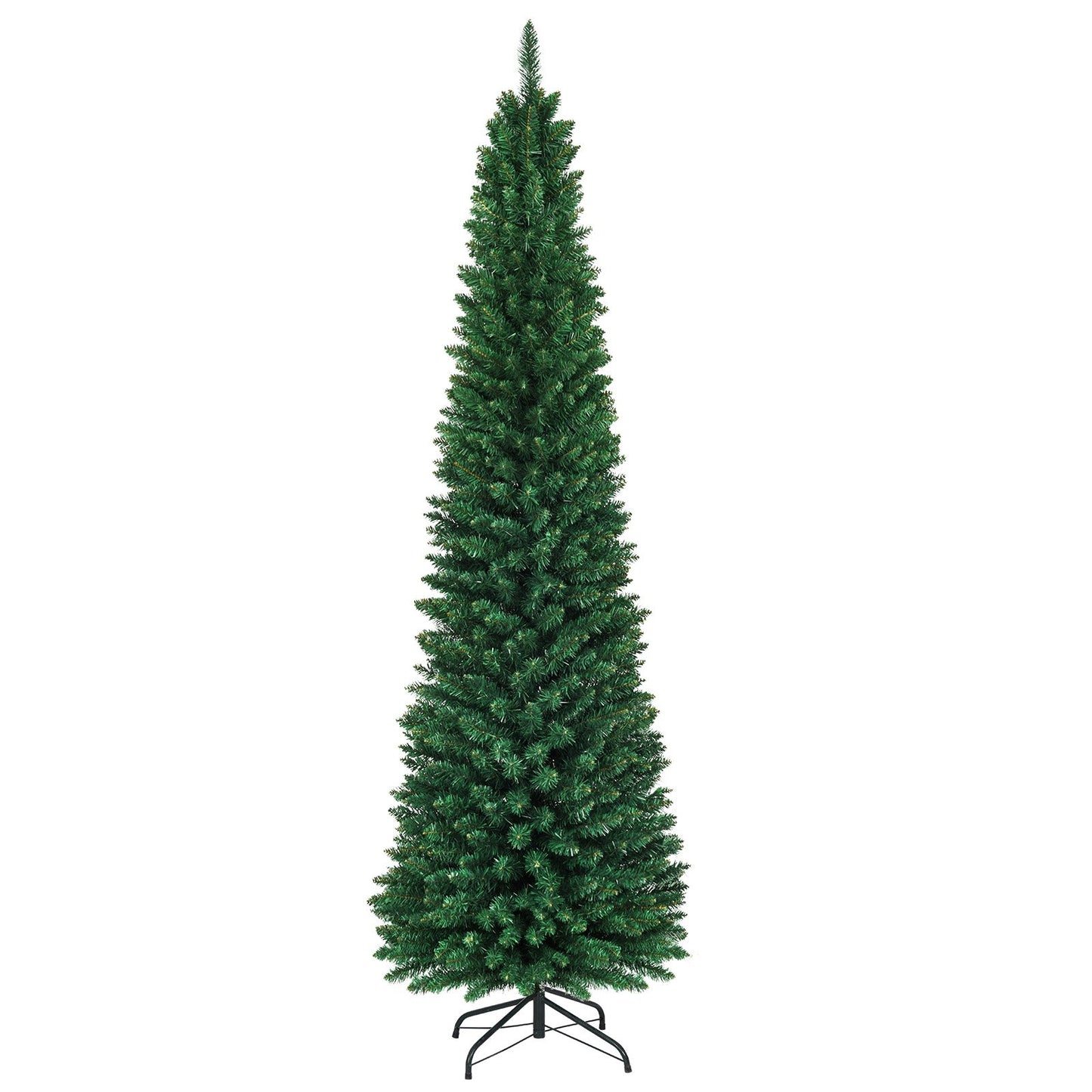 PVC Artificial Slim Pencil Christmas Tree-8 Feet, Green Christmas Tree   at Gallery Canada