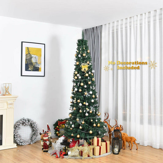 PVC Artificial Slim Pencil Christmas Tree-7', Green Christmas Tree   at Gallery Canada