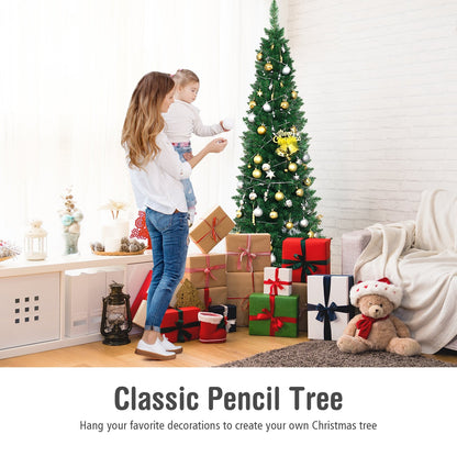 PVC Artificial Slim Pencil Christmas Tree-6', Green Christmas Tree   at Gallery Canada