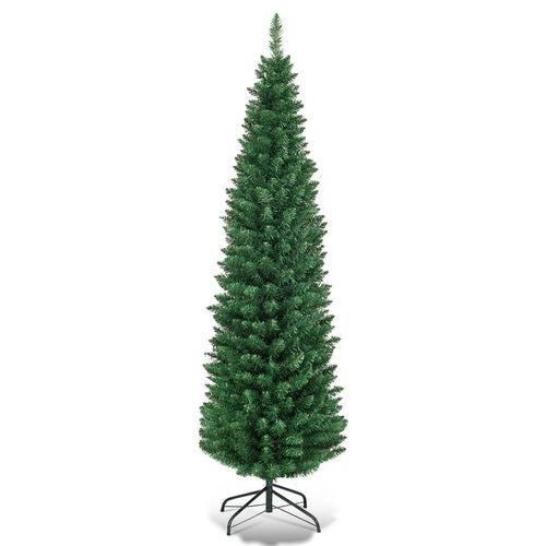 PVC Artificial Slim Pencil Christmas Tree-5', Green