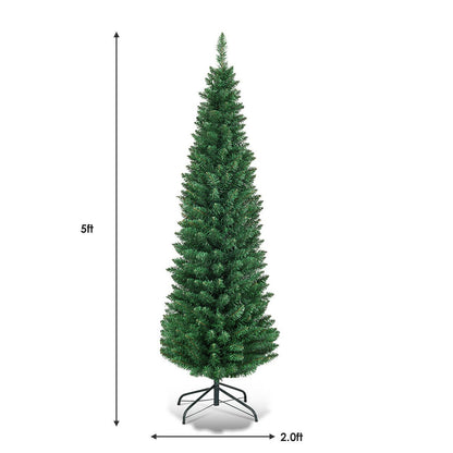 PVC Artificial Slim Pencil Christmas Tree-5', Green Christmas Tree   at Gallery Canada