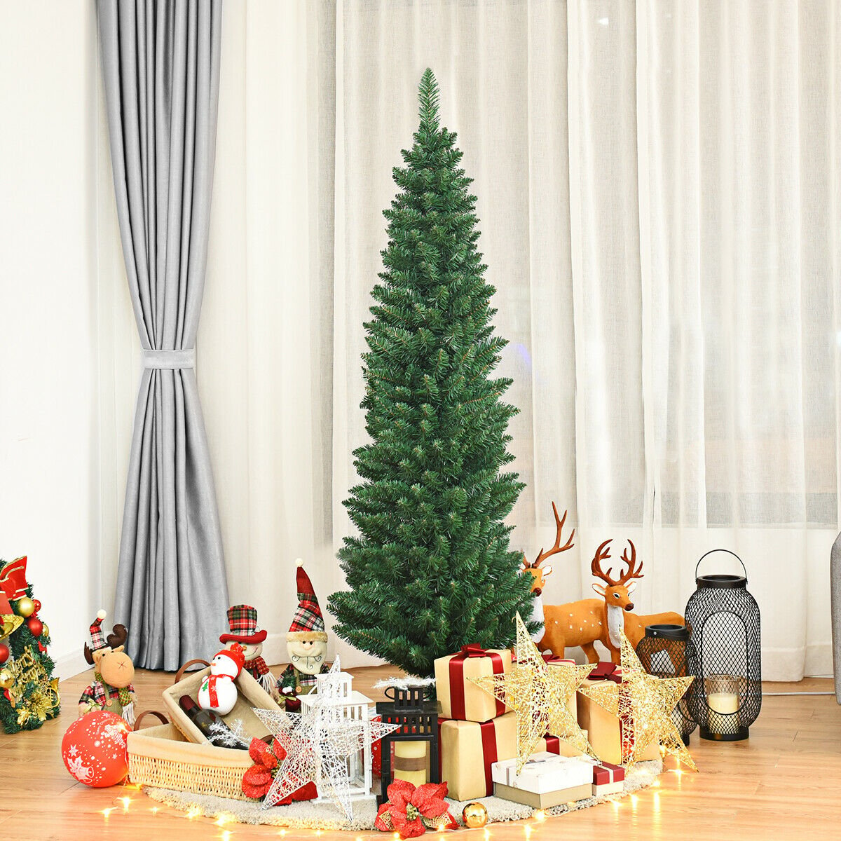 PVC Artificial Slim Pencil Christmas Tree-5', Green Christmas Tree   at Gallery Canada