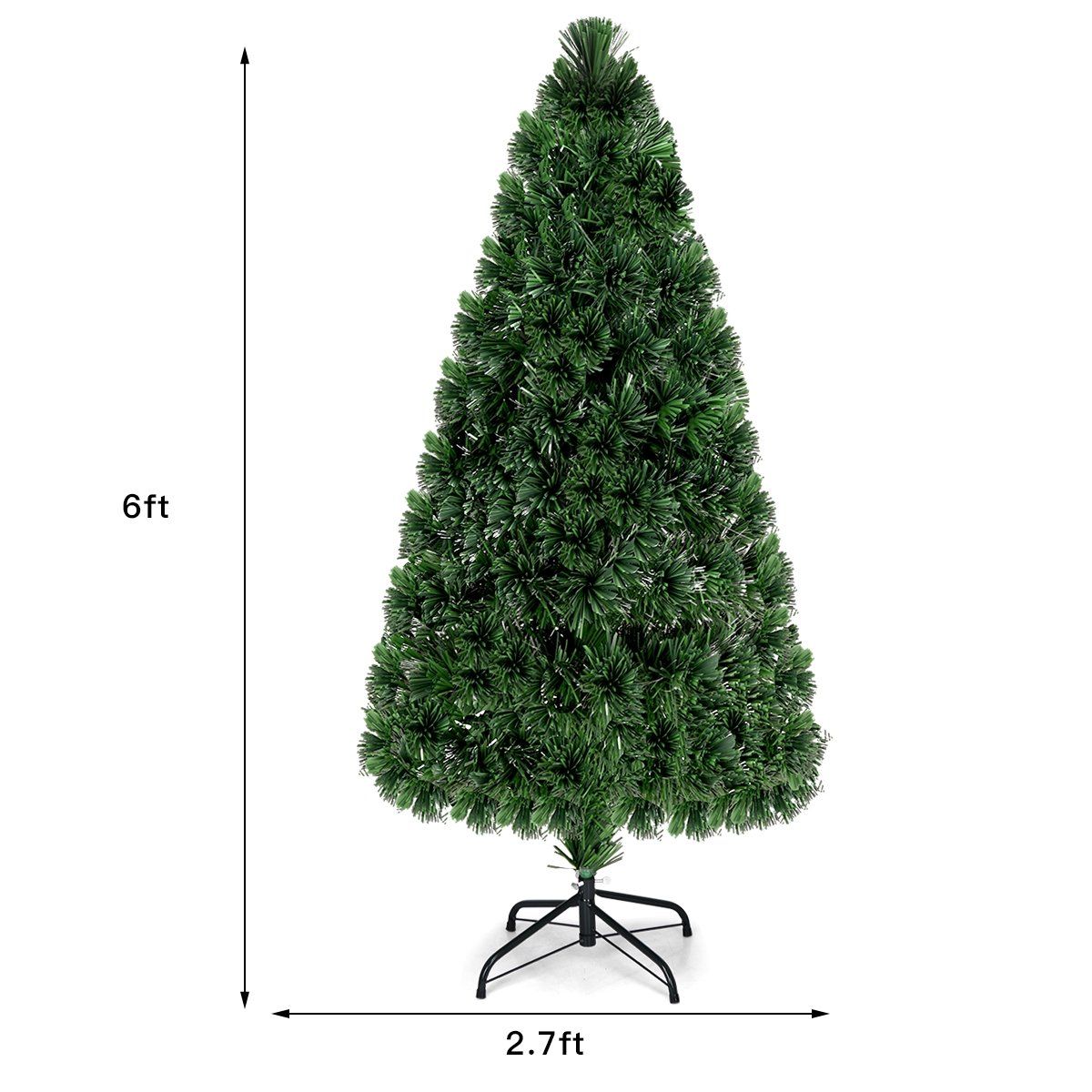 3' / 4' / 5' / 6' Fiber Optic Artificial PVC Christmas Tree-6 ft, Green Christmas Tree   at Gallery Canada