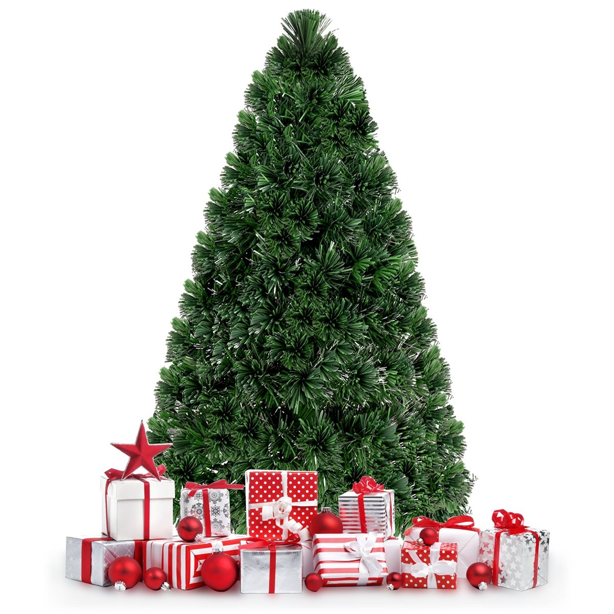 Artificial  Pre-Lit Fiber Optic PVC Christmas Tree-5 ft, Green Christmas Tree   at Gallery Canada