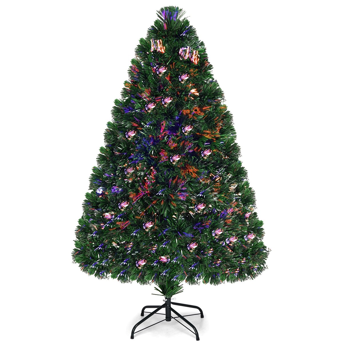 3/4/5 Feet Artificial Pre-Lit Fiber Optic PVC Christmas Tree-4 ft, Green Christmas Tree   at Gallery Canada