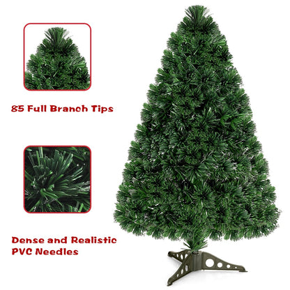 3/4/5 Feet Artificial Pre-Lit Fiber Optic PVC Christmas Tree-3 ft, Green Christmas Tree   at Gallery Canada