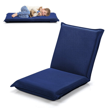 Adjustable 6 positions Folding Lazy Man Sofa Chair Floor Chair, Navy Floor Chairs   at Gallery Canada