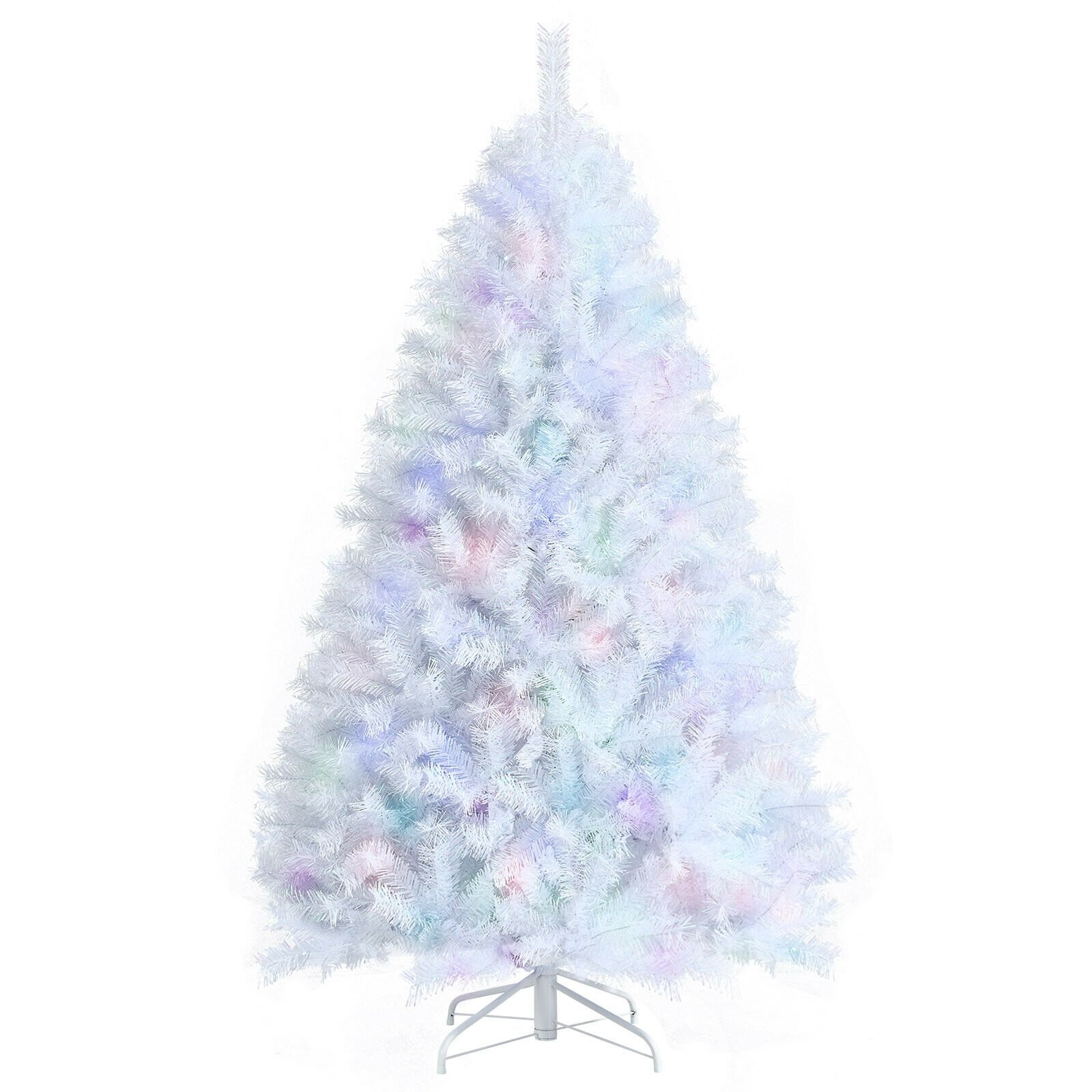 6 Feet Artificial Christmas Tree with Iridescent Branch Tips, White Christmas Tree   at Gallery Canada