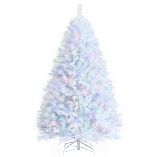 6 Feet Artificial Christmas Tree with Iridescent Branch Tips, White Christmas Tree   at Gallery Canada