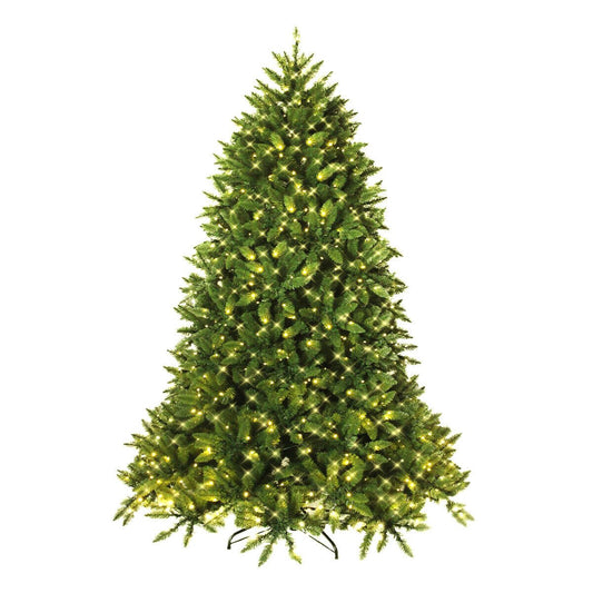 Premium Hinged Artificial Fir Christmas Tree with LED Lights-6 ft, Green Christmas Tree   at Gallery Canada