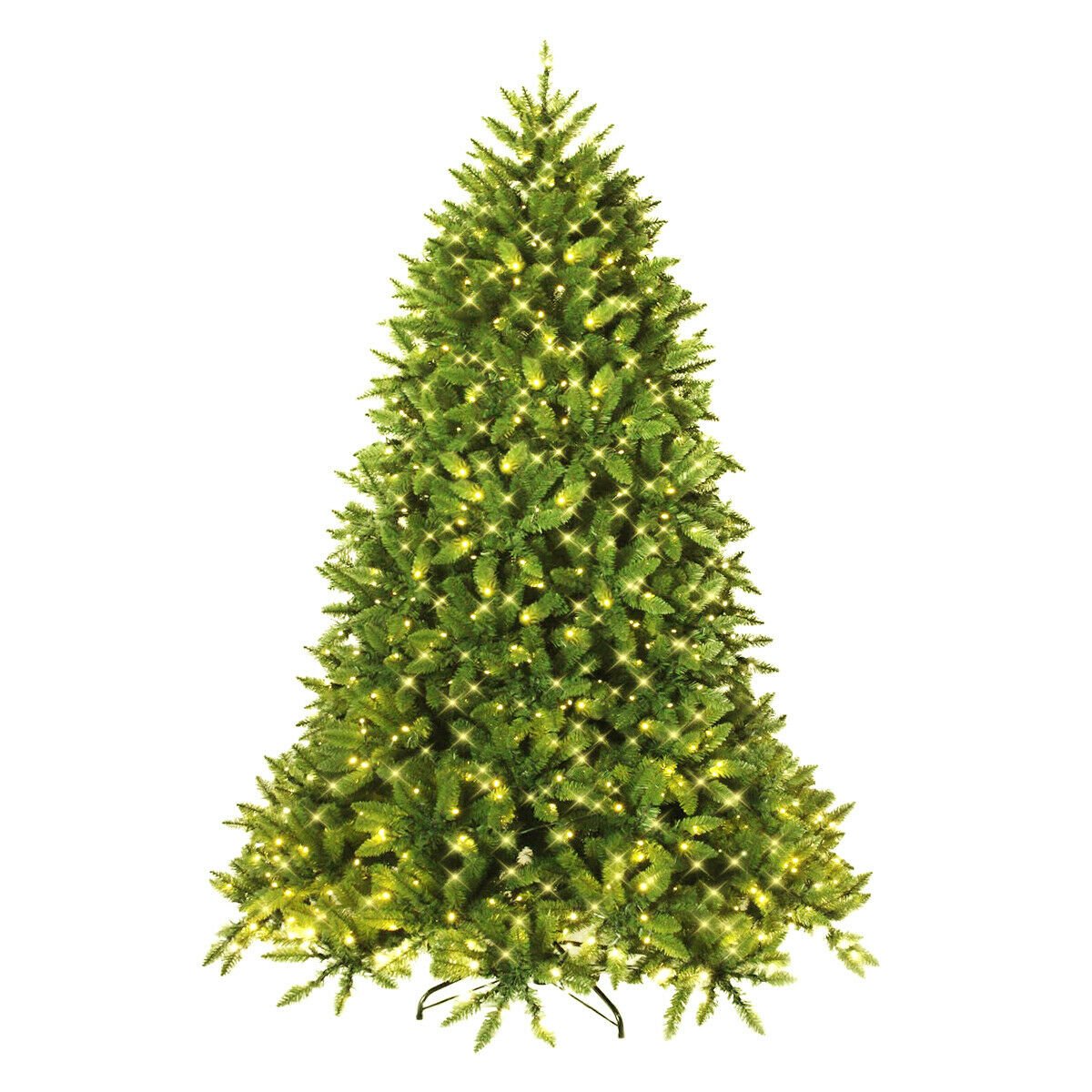 Premium Hinged Artificial Fir Christmas Tree with LED Lights-5 ft, Green Christmas Tree   at Gallery Canada