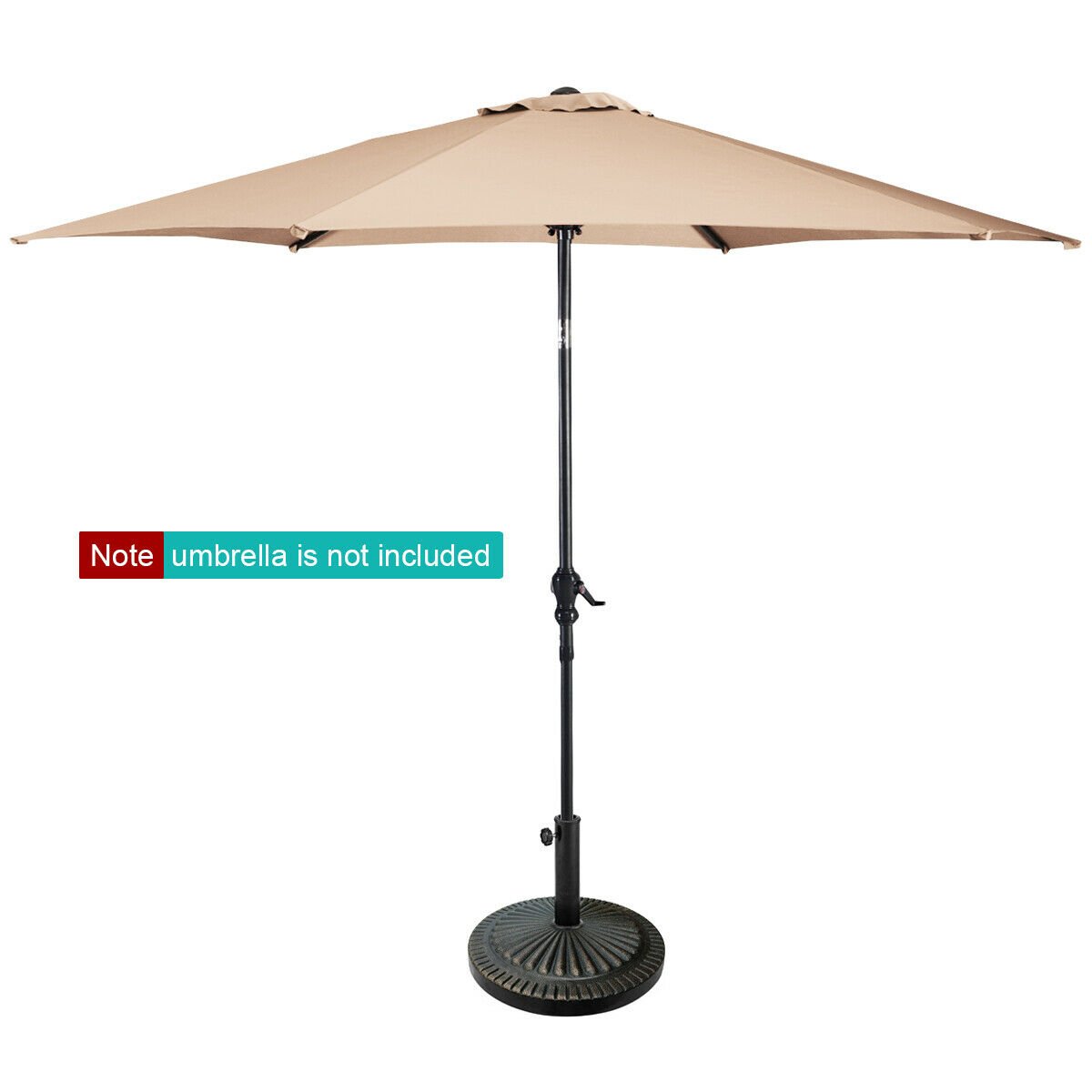 31.5 lbs Market Heavy-Duty Outdoor Stand Bronze Umbrella Base, Black Outdoor Umbrella Bases   at Gallery Canada