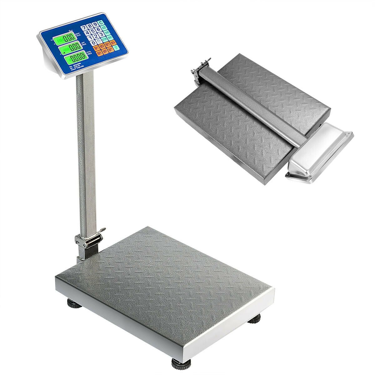 660 lbs Weight Platform Scale Digital Floor Folding Scale, Silver Kitchen Tools   at Gallery Canada