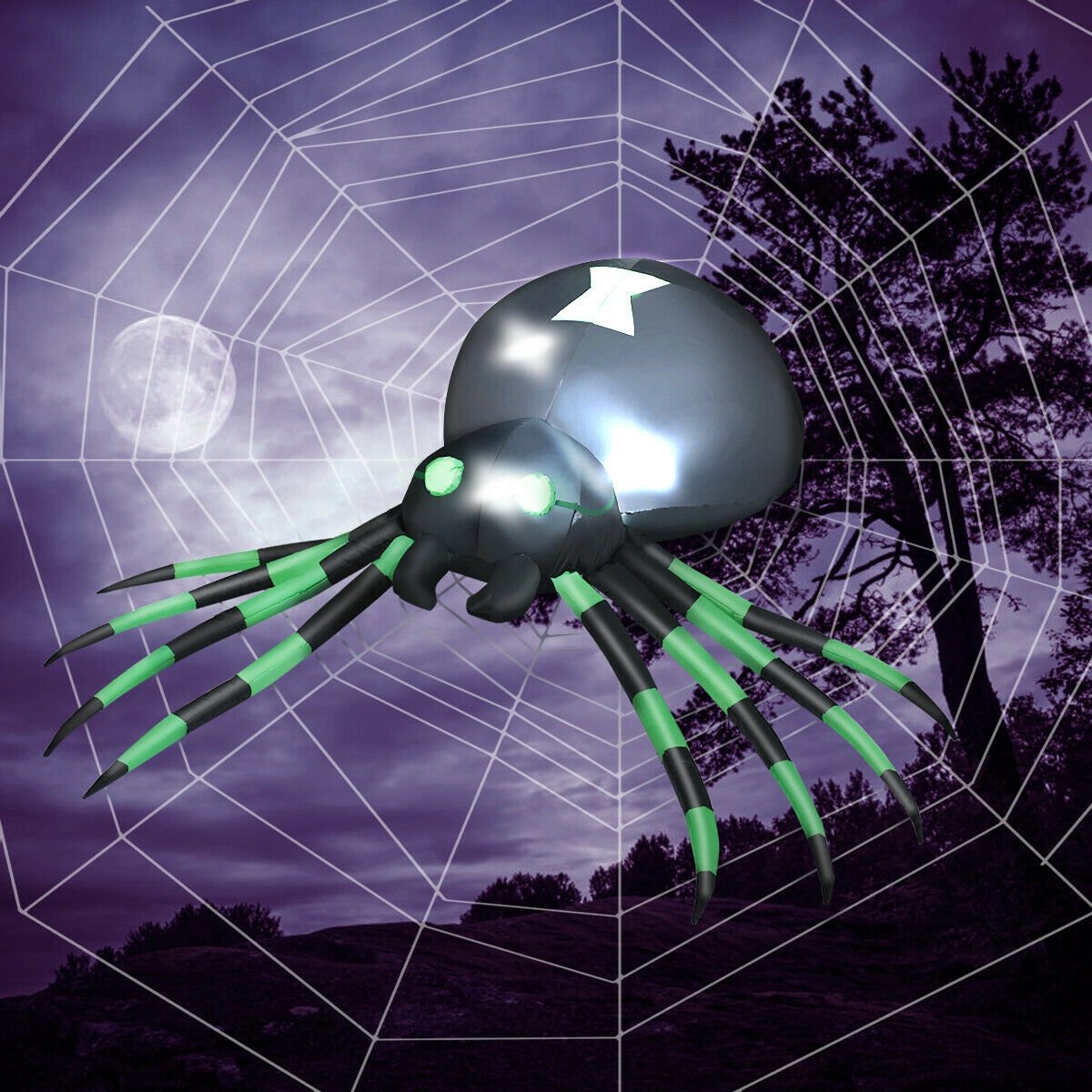 6 Feet Halloween Inflatable Blow-Up Spider, Black Halloween   at Gallery Canada