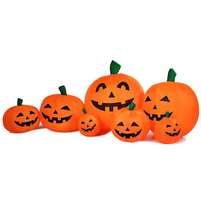 7.5 Feet Halloween Inflatable 7 Pumpkins Patch with LED Lights, Orange - Gallery Canada