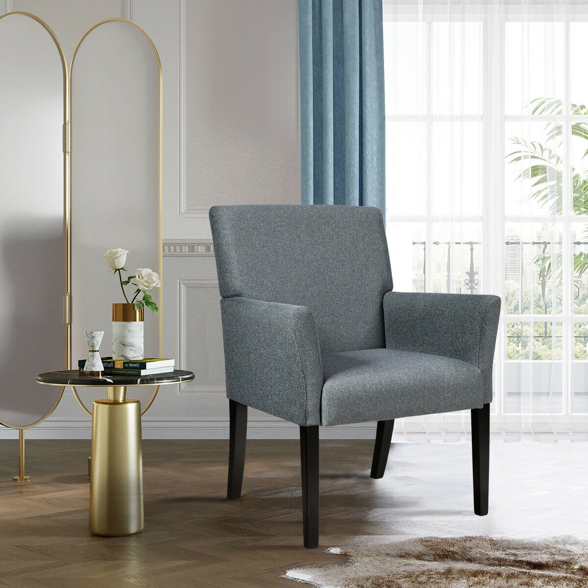 Executive Guest Chair Reception Waiting Room Arm Chair, Gray Accent Chairs   at Gallery Canada