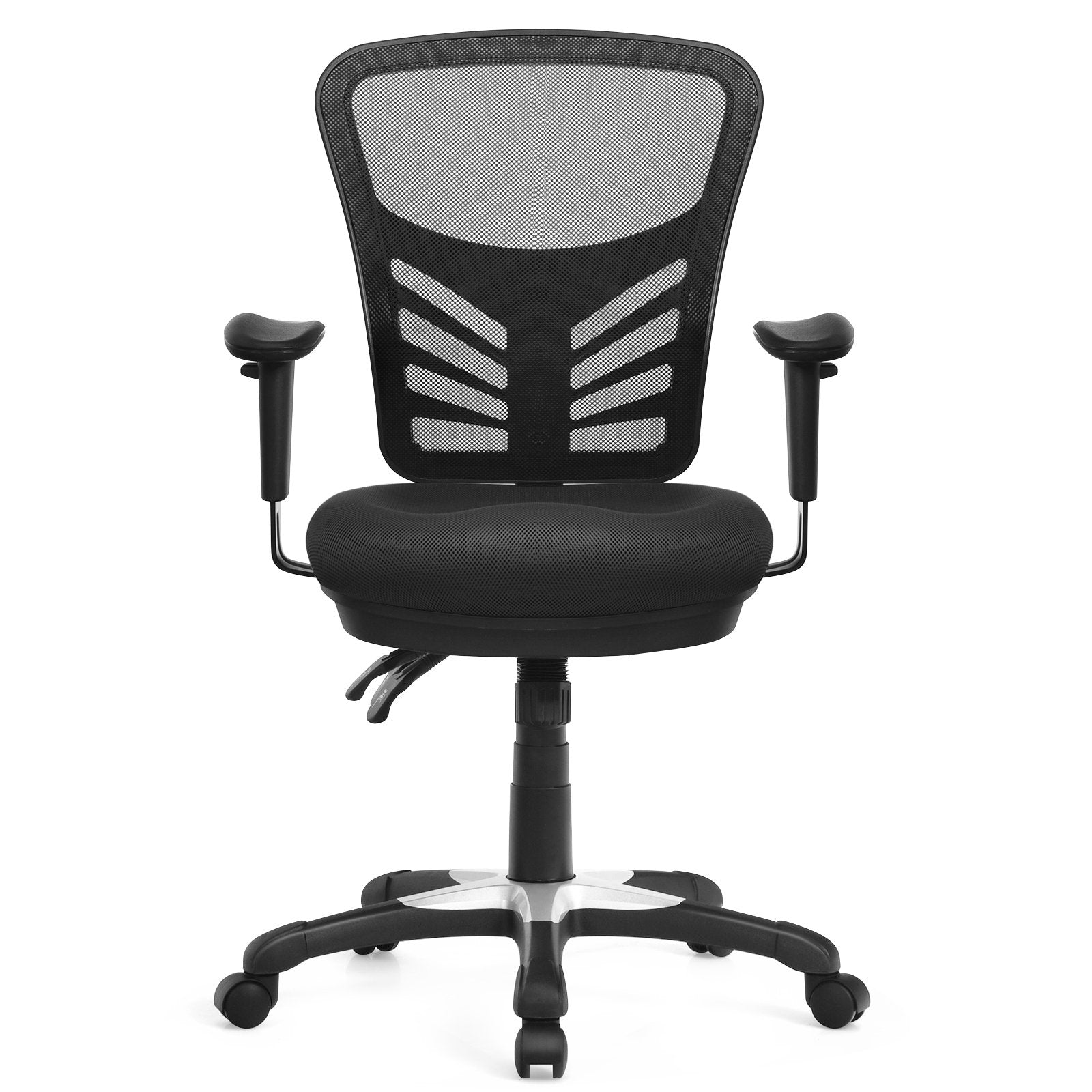 Ergonomic Mesh Office Chair with Adjustable Back Height and Armrests, Black Ergonomic Chairs   at Gallery Canada