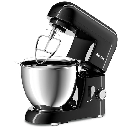 4.3 Qt 550 W Tilt-Head Stainless Steel Bowl Electric Food Stand Mixer, Black - Gallery Canada