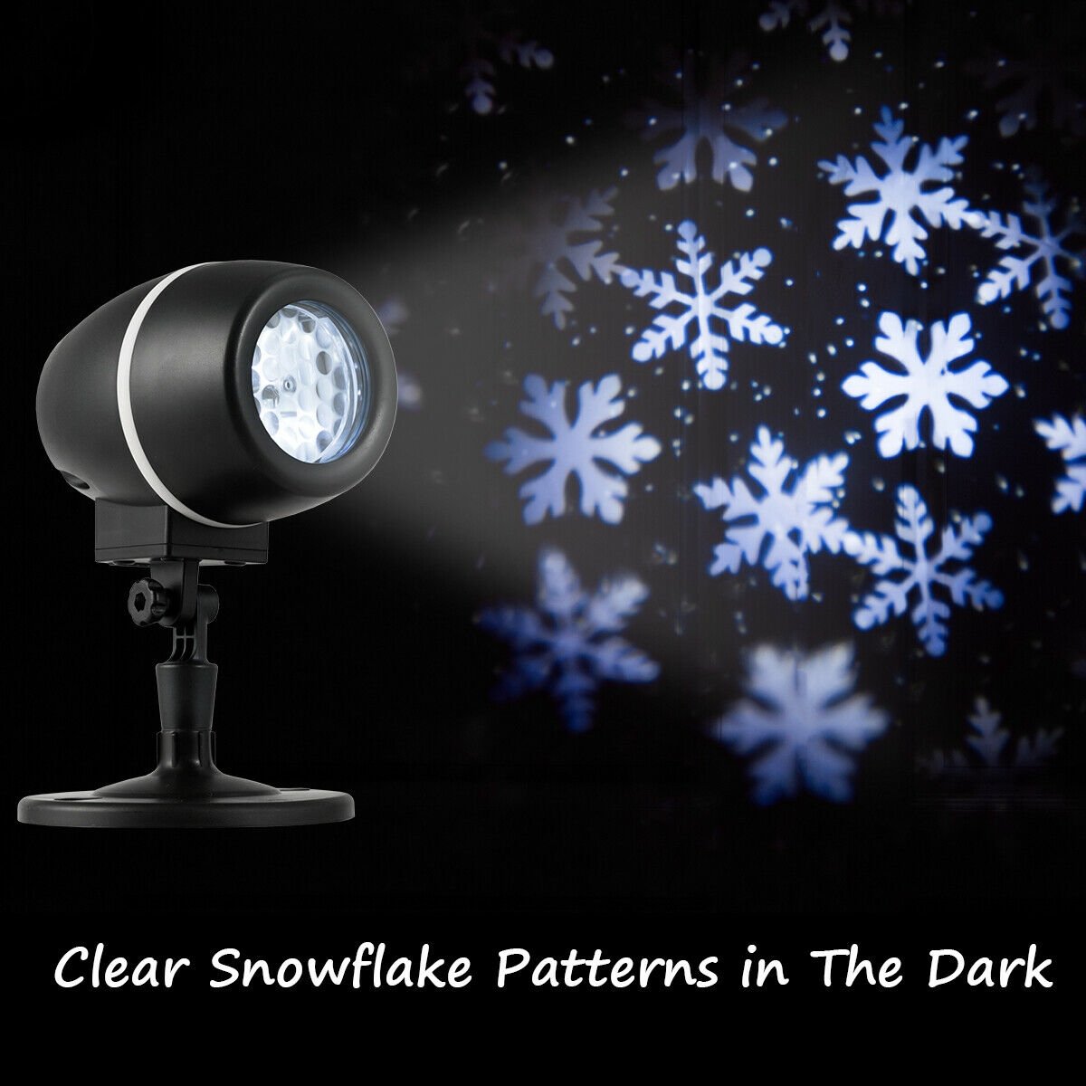 Outdoor Waterproof Christmas Snowflake LED Projector Lights with Remote Control, Black Christmas Decor & Accessories   at Gallery Canada