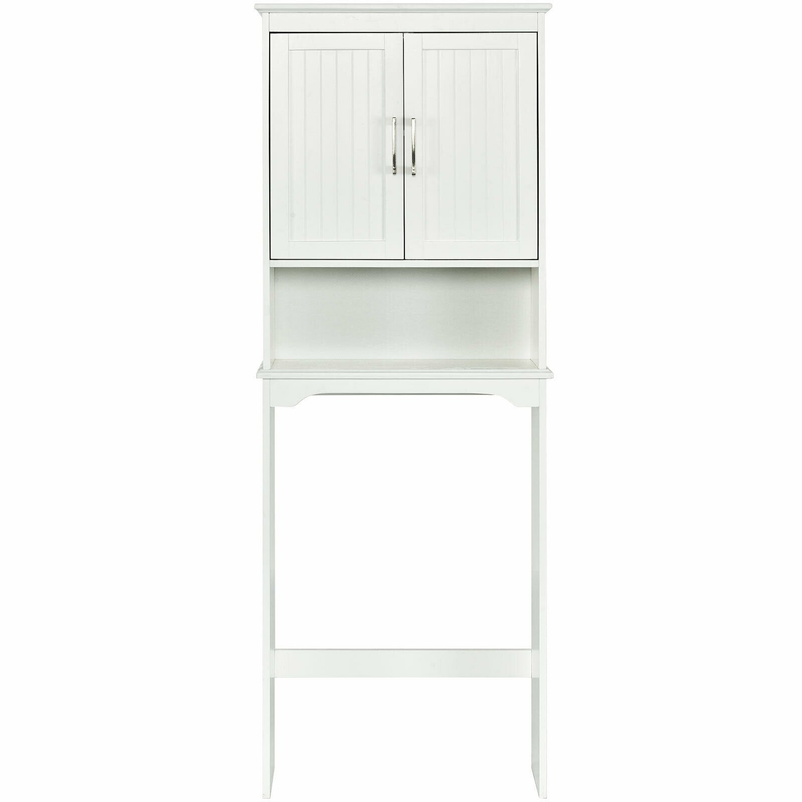 Over Toilet Space Saver Bathroom Organizer with Storage Cabinet , White - Gallery Canada