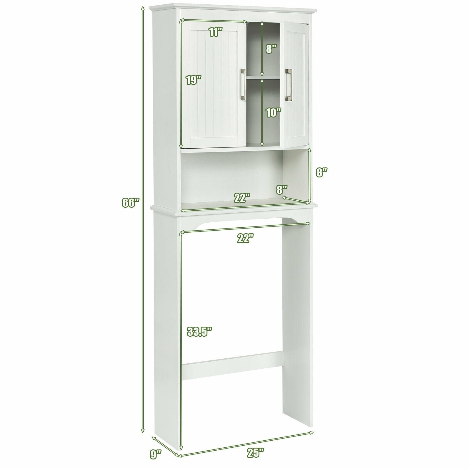 Over Toilet Space Saver Bathroom Organizer with Storage Cabinet , White Bathroom Etagere   at Gallery Canada